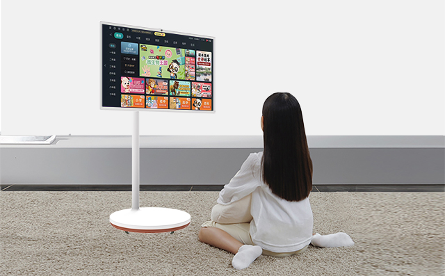 银娱优越会·geg科技25寸闺蜜机自带移动支架，可全屋移动