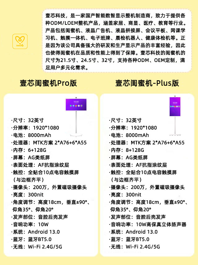 银娱优越会·geg科技32寸闺蜜机技术参数